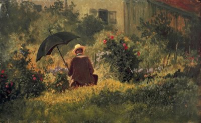O pintor no jardim de Carl Spitzweg